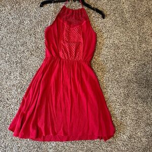 Red Blue Rain Dress Size Small
